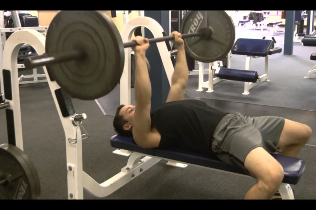 Close Grip Bench Press Start