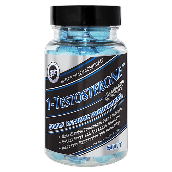 A bottle of Hi-Tech Pharmaceuticals 1-Testosterone