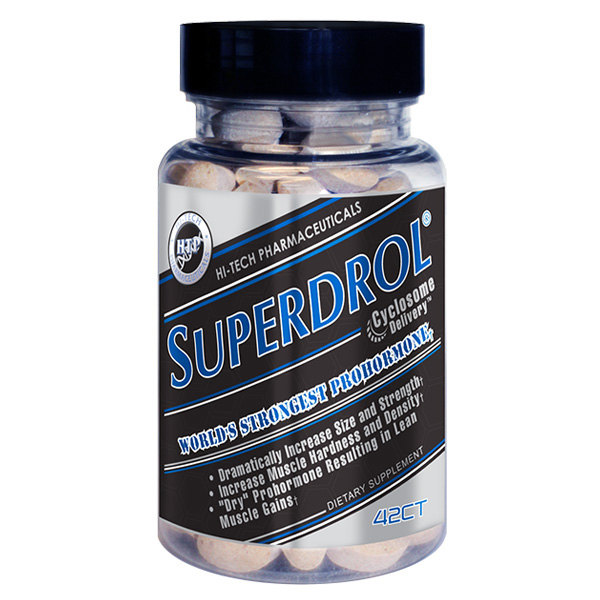 A bottle of Hi-Tech Pharmaceuticals Superdrol
