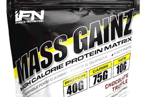 A package of iForce Nutrition Mass Gainz