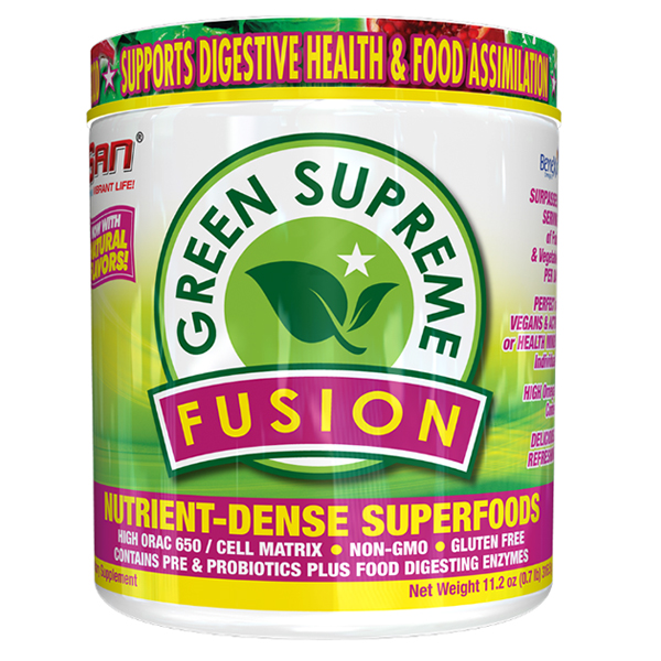 A container of SAN Green Supreme Fusion