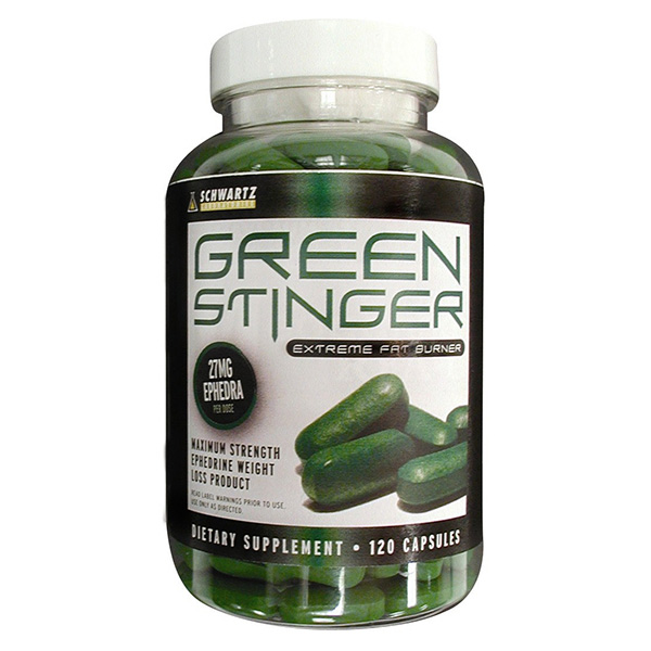 A bottle of Schwartz Labs Green Stinger