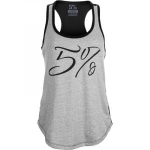 5% Nutrition Women's Gray and Black Tank Top